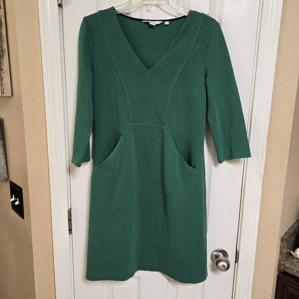 Boden‎ Hannah Jersey  Emerald Green dress sz 6P